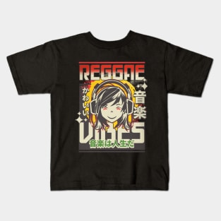 Reggae Vibes Anime Kids T-Shirt